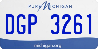 MI license plate DGP3261
