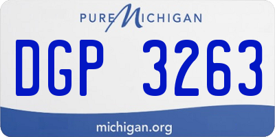 MI license plate DGP3263