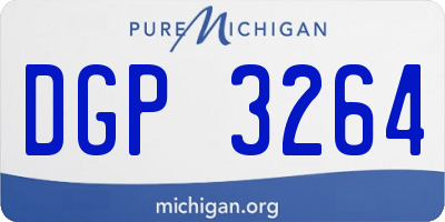 MI license plate DGP3264