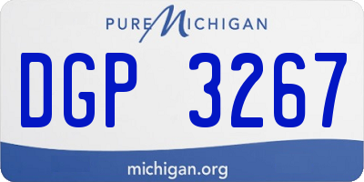MI license plate DGP3267