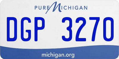 MI license plate DGP3270