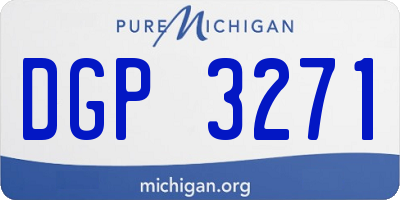 MI license plate DGP3271