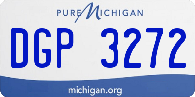 MI license plate DGP3272