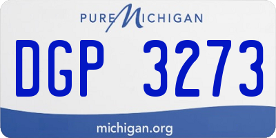 MI license plate DGP3273