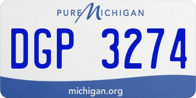 MI license plate DGP3274