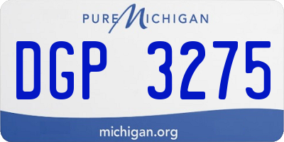 MI license plate DGP3275