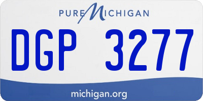 MI license plate DGP3277
