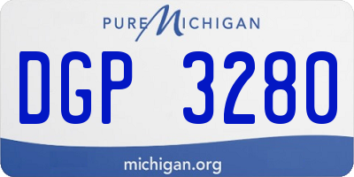 MI license plate DGP3280