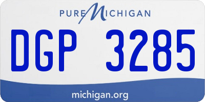 MI license plate DGP3285
