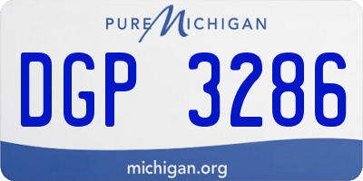 MI license plate DGP3286