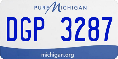 MI license plate DGP3287