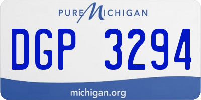 MI license plate DGP3294