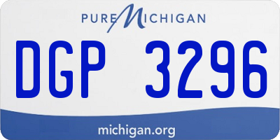 MI license plate DGP3296