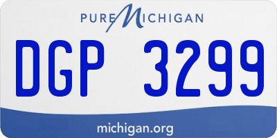 MI license plate DGP3299