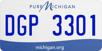 MI license plate DGP3301