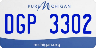 MI license plate DGP3302