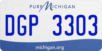 MI license plate DGP3303