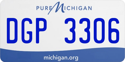 MI license plate DGP3306