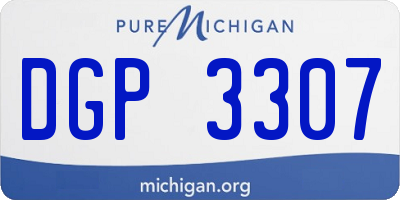 MI license plate DGP3307