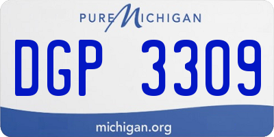 MI license plate DGP3309