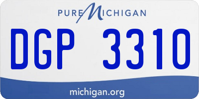 MI license plate DGP3310