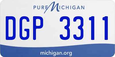MI license plate DGP3311