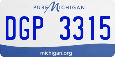 MI license plate DGP3315