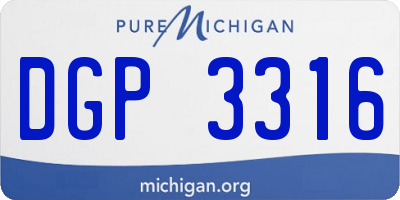 MI license plate DGP3316