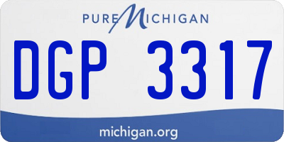 MI license plate DGP3317