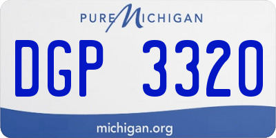 MI license plate DGP3320