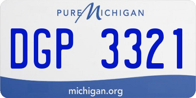 MI license plate DGP3321