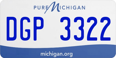 MI license plate DGP3322