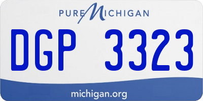 MI license plate DGP3323