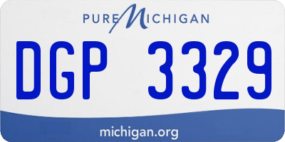 MI license plate DGP3329