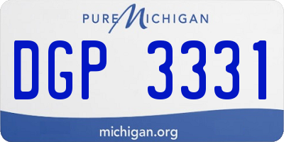 MI license plate DGP3331