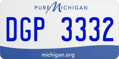 MI license plate DGP3332