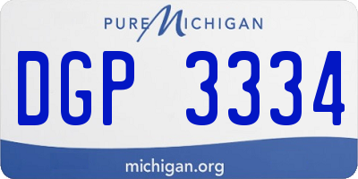 MI license plate DGP3334
