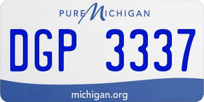 MI license plate DGP3337