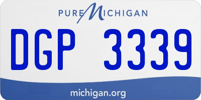 MI license plate DGP3339