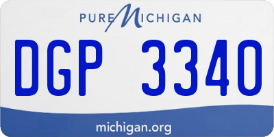 MI license plate DGP3340