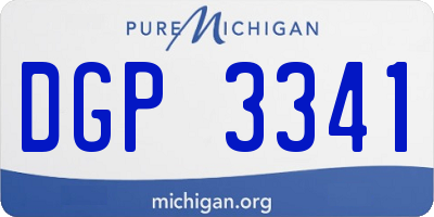 MI license plate DGP3341
