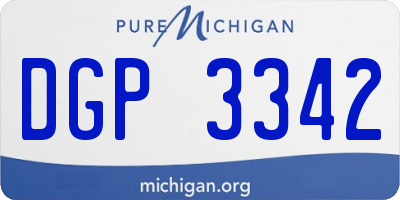 MI license plate DGP3342