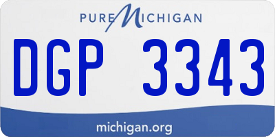 MI license plate DGP3343
