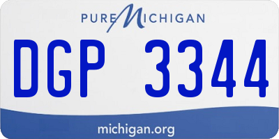 MI license plate DGP3344