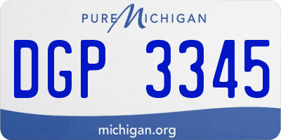 MI license plate DGP3345