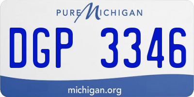 MI license plate DGP3346