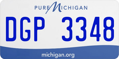 MI license plate DGP3348