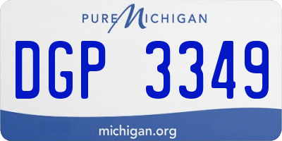 MI license plate DGP3349