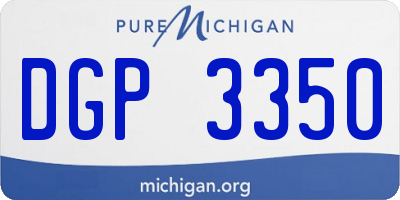 MI license plate DGP3350