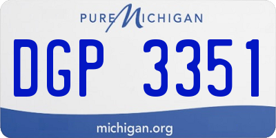 MI license plate DGP3351